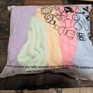 LINEMIN Womens Fuzzy Socks Cozy Fluffy Winter Warm Slipper Socks Microfiber Soft